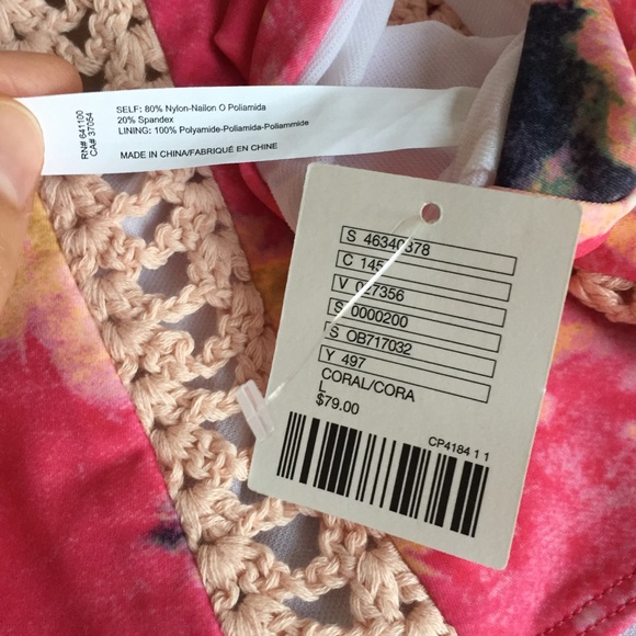 NWT Urban Outfitters Micah Crochet tie dye swim - Picture 7 of 8